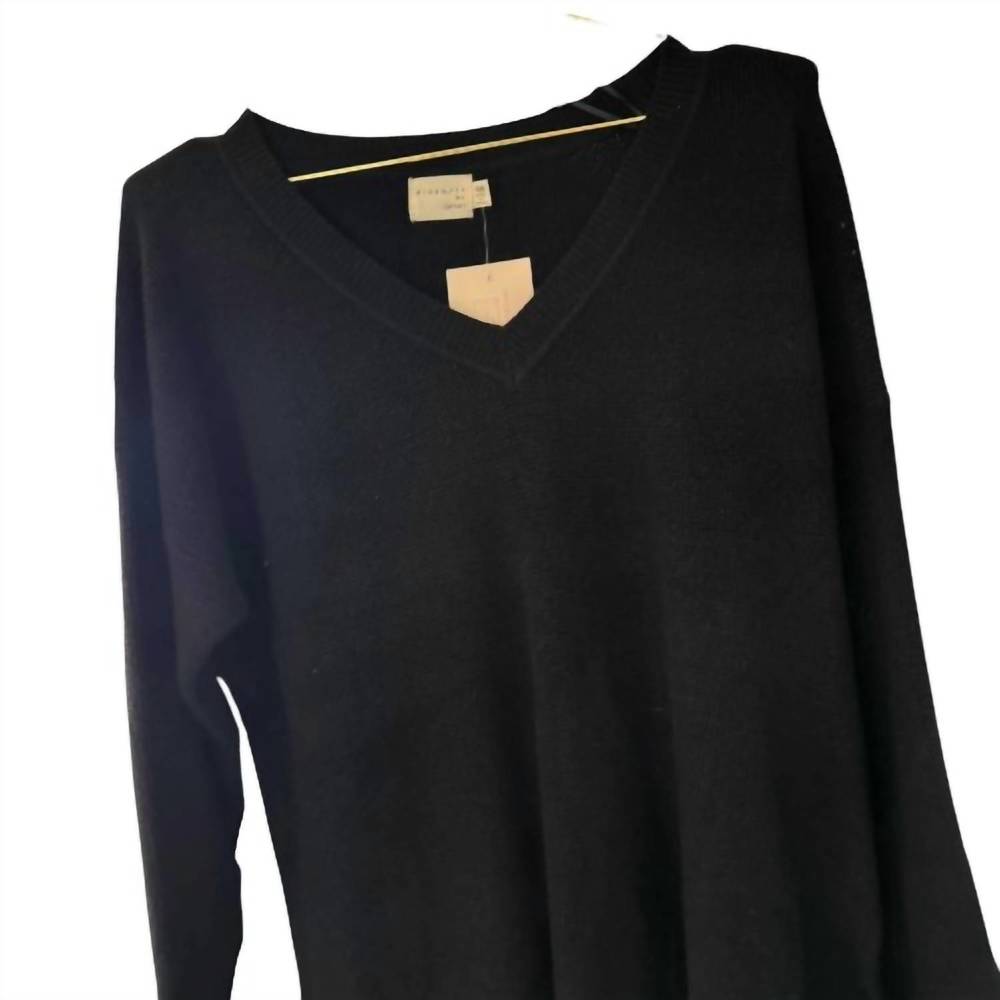 NEW TREND:NOTES women's heathered loose fit sweater in black